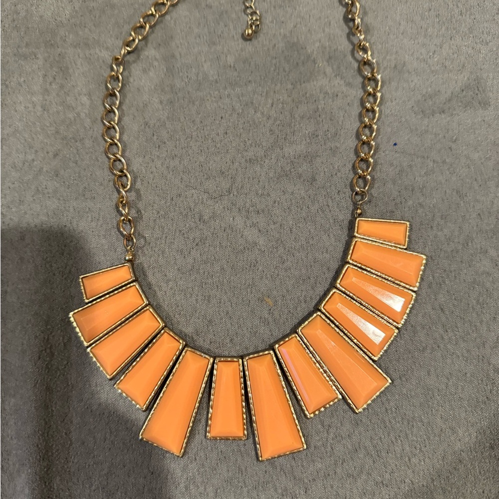 Elegant Peach Statement Necklace